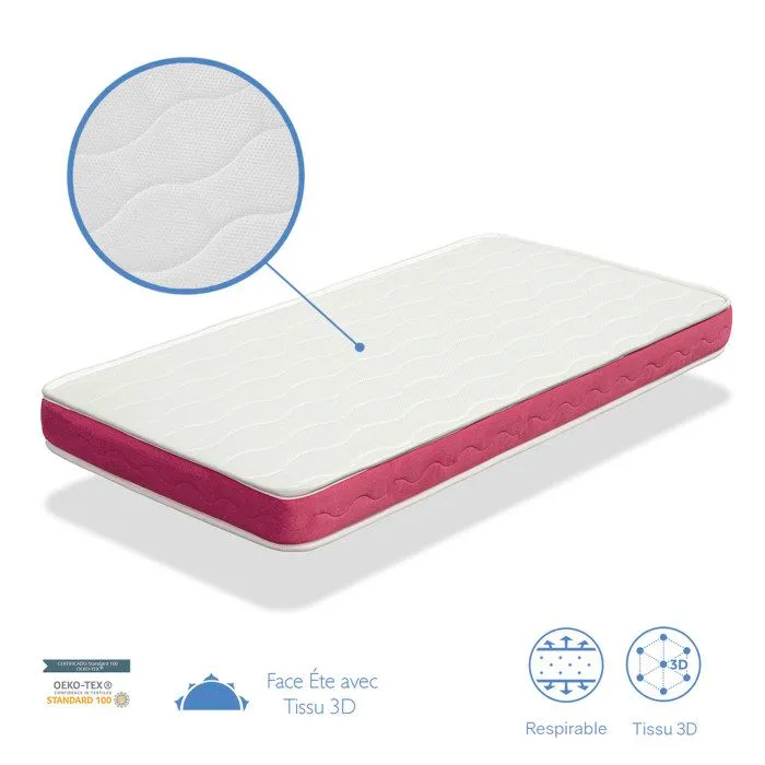 Matelas Bébé ADA 70X140 Epaisseur 10 CM - Noyau mousse perforée et Anti Bactérien-3