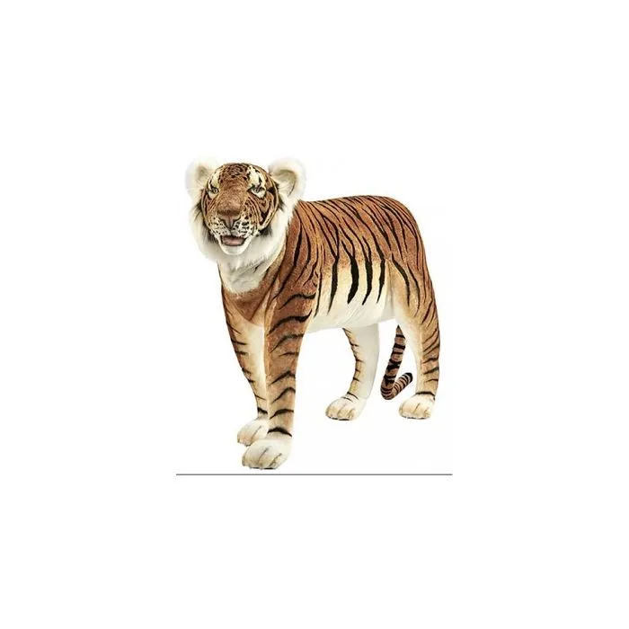 Peluche géante tigre brun jacquard - HANSA - 140 cm L - pour enfant à partir de 3 ans-0