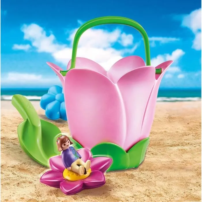 Seau floral PLAYMOBIL Sand -70065- pour jouer et construire dans le sable avec vos tout-petits-2