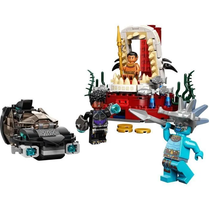 LEGO Marvel 76213 La Salle du Trône du Roi Namor, Jouet Sous-Marin, Figurines Black Panther-1