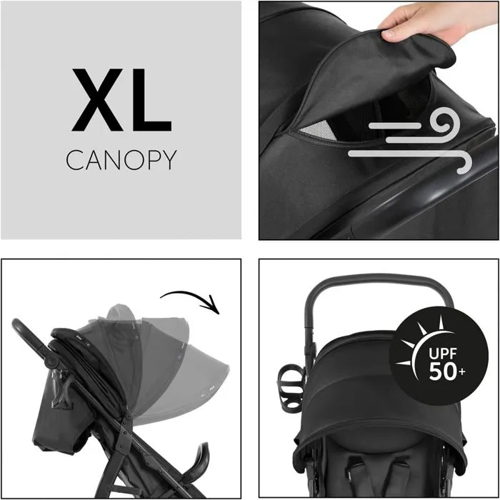 Poussette polyvalente - sport - HAUCK - Rapid 4D Noir - Mixte - Bébé - Avec panier - 4 roues-1