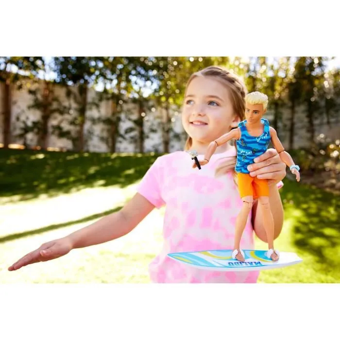 BARBIE - BARBIE KEN SURF DOLL + ACCY (CP6) - 21A - poupée - 3 ans et +-5