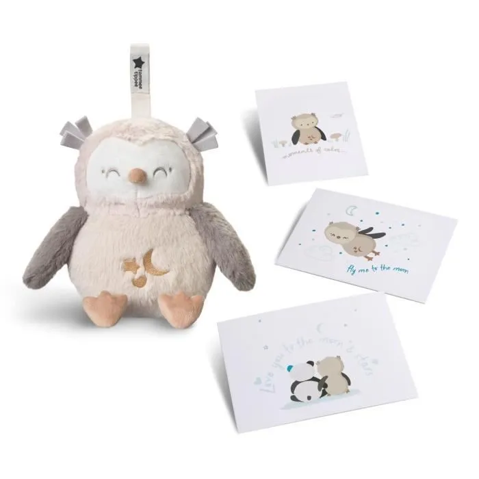TOMMEE TIPPEE, Peluche veilleuse de luxe avec CrySensor, 6 sons apaisants, USB, lavable en machine, Ollie la Chouette-6