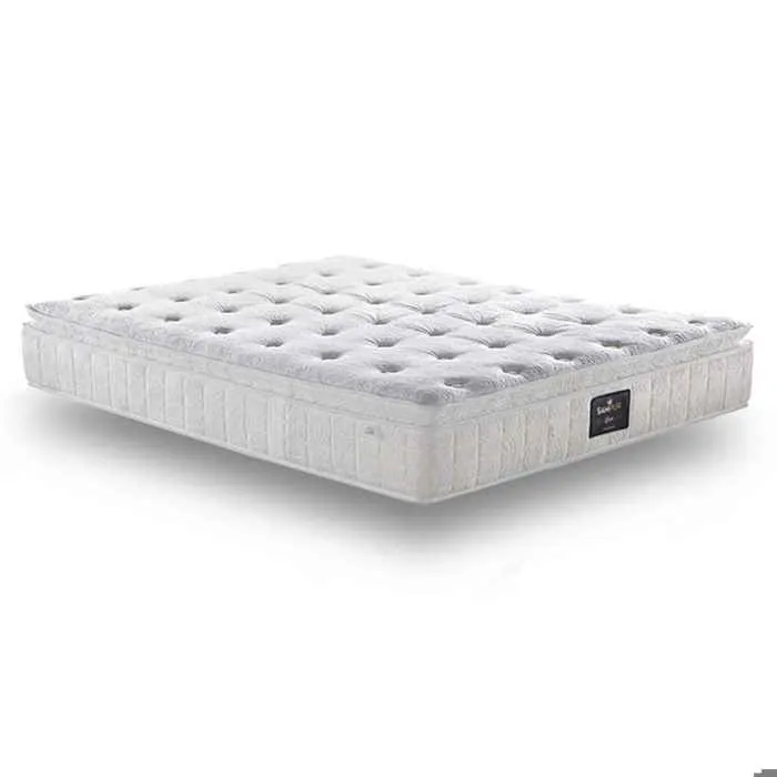 Matelas Perle 140 x 190 - Épaisseur 26 cm - Mémoire de Forme & Ressorts Ensachés - Surmatelas Intégré - Confort Haut de Gamme-1