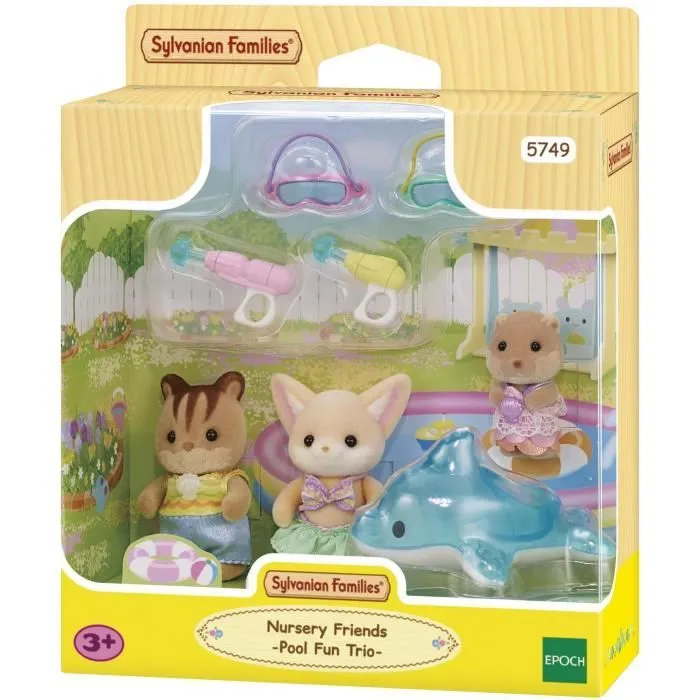 SYLVANIAN FAMILIES 5749 - Le trio des bébés à la piscine-0