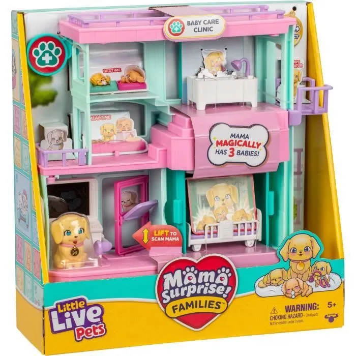 Clinique vétérinaire - LITTLE LIVE PETS - Mama Surprise - Accessoires inclus - Naissance magique-0