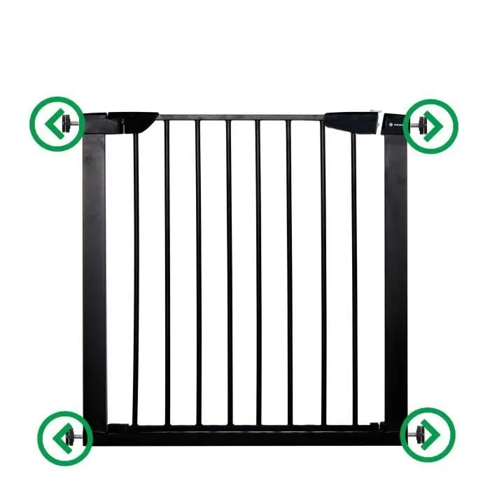 Barrière de Sécurité Bébé SPRINGOS® - Escaliers, Portes 75-103 cm - Métal - Noir-3
