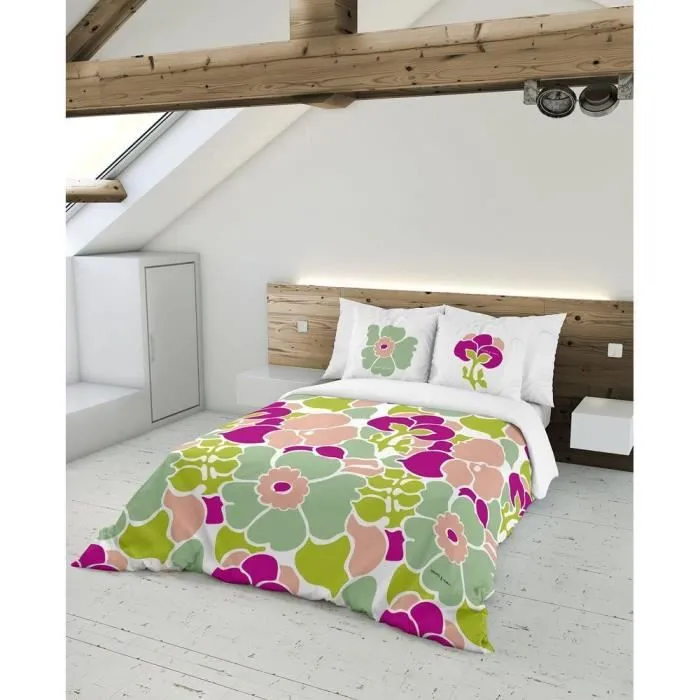 Housse de Couette - Devota & Lomba - Anemona - 220x220 cm - 100% Coton - Vert-3