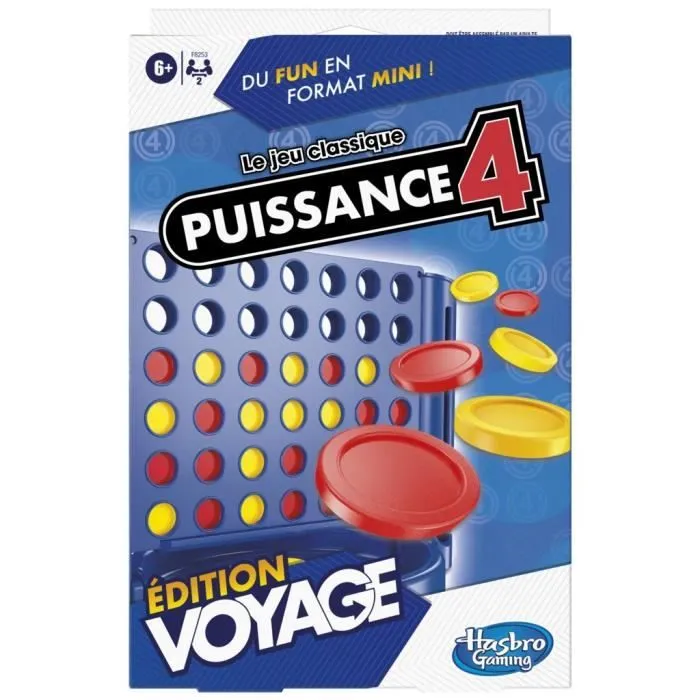 Puissance 4 Voyage, jeu de société de voyage pour 2 joueurs, jeu de voyage, Dès 6 ans, Hasbro Gaming-3