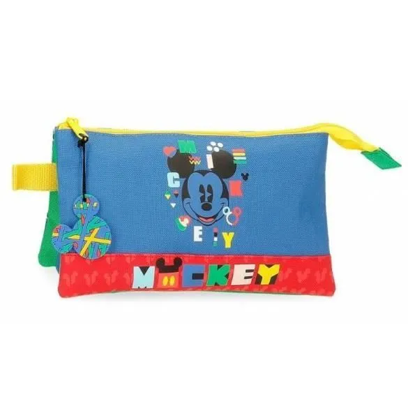 Trousse à crayons - Disney - Mickey Mouse - 22 x 12 x 5 cm - Polyester - Multicolore-0