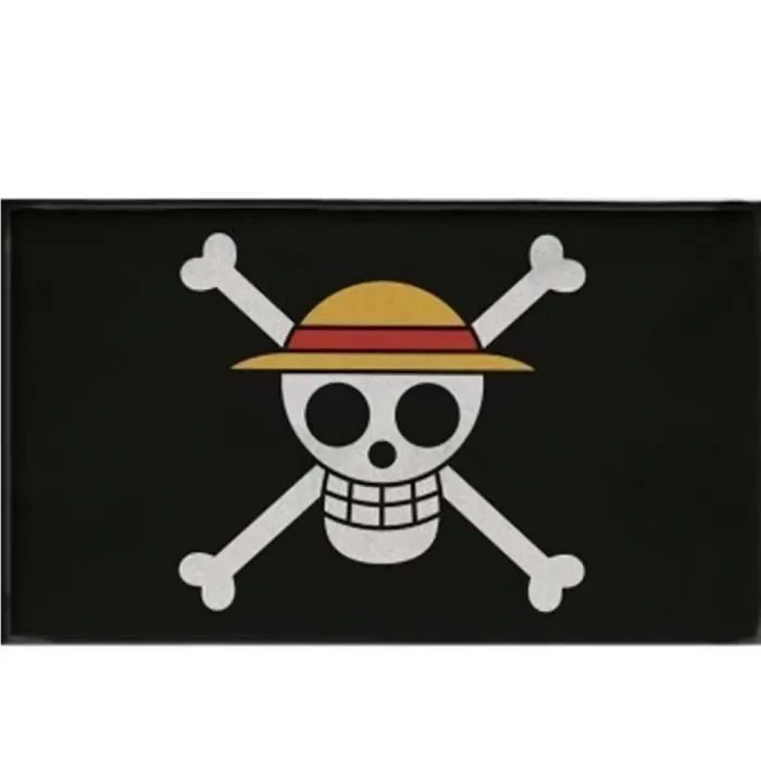 Tapis de chambre - One Piece - 40 x 70 cm - Synthétique - Noir - Enfant-0