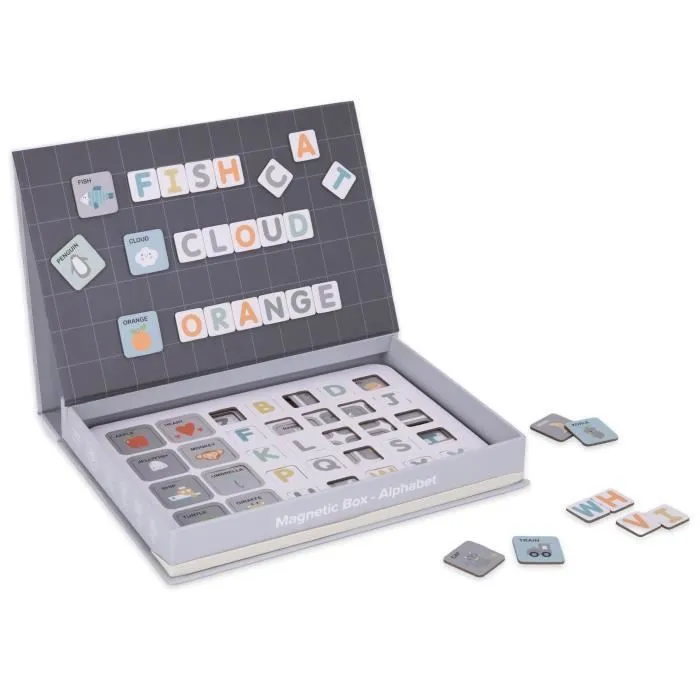 Puzzle magnétique - Mamabrum - MAM49 ABC BOX - Alphabet - 26 cartes - 78 tuiles magnétiques-2