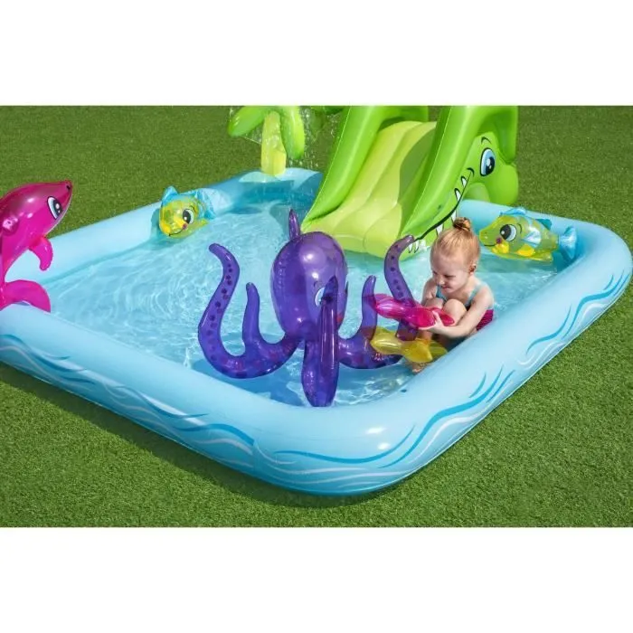 Aire de jeux pataugeoire - BESTWAY - Fantastic Aquarium - 239 x 206 x 86 cm - Avec fontaine-3