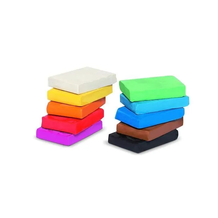 Pâte à modeler Giotto Pongo 500gr - couleurs assorties - 10 blocs - 2 PACKS-1
