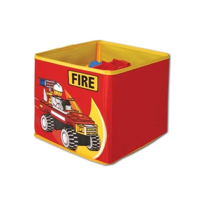Caissette de Rangement - LEGO - Moyenne - Rouge - 20x20x20 cm - Plastique - Enfant-0