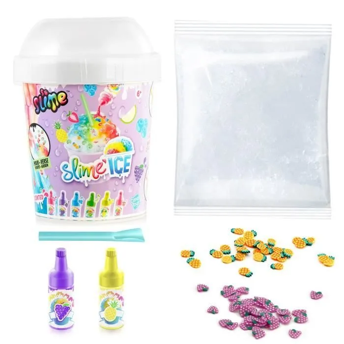 Canal Toys - SO SLIME DIY - Slime Ice Mega Cup - Avec 2 colorants parfumés, 1 cuillere et des décorations - SSC 300-1