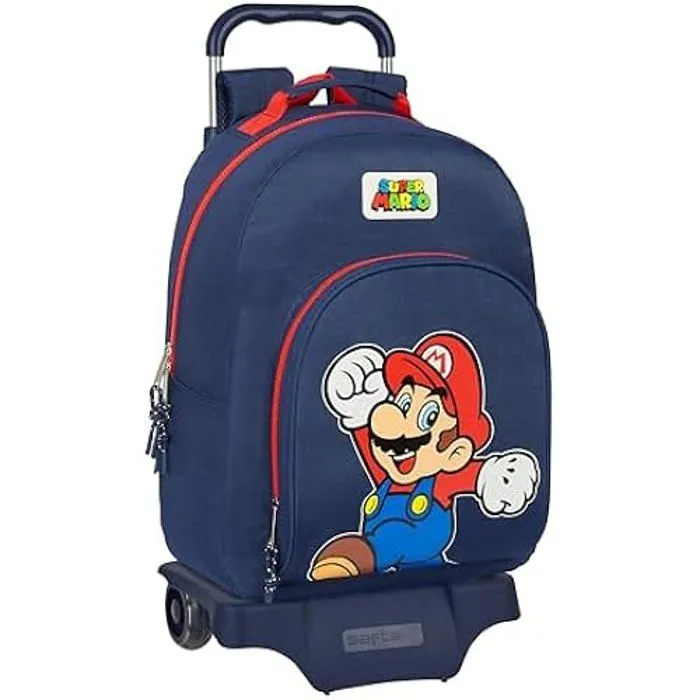 SUPER MARIO World - Sac à dos pour enfant, modèle 305 avec chariot 905, tissu recyclable, idéal pour les enfants de différents-0