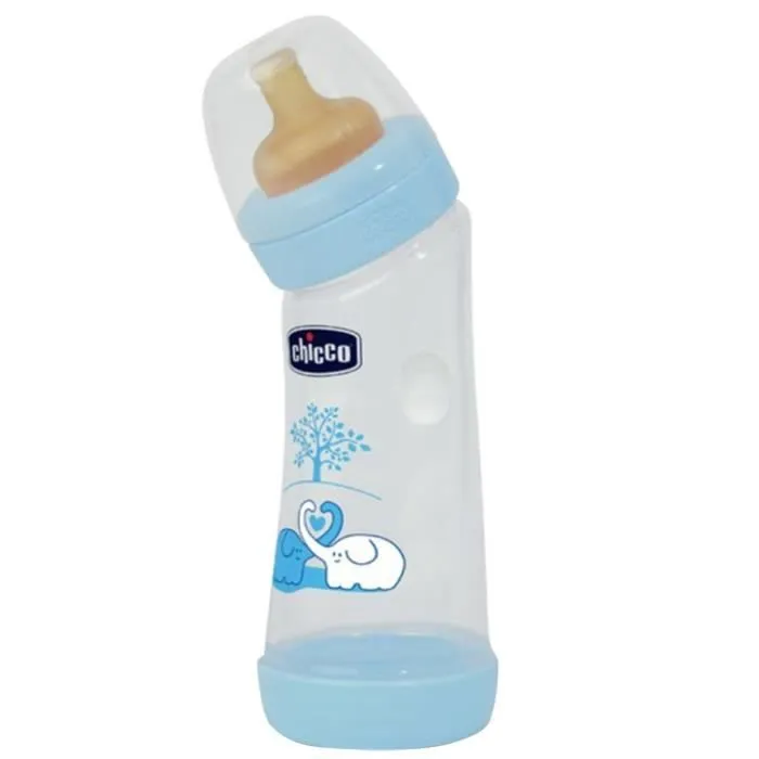 Biberon Angolato Chicco Boy 250 ml Tettarella in Caucciù 70720.20-0