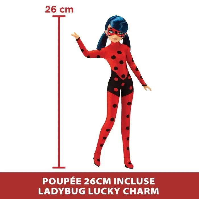 Scooter Miraculous Switch'n go + poupée articulée Ladybug Lucky Charm BANDAI 26 cm - P50668-4