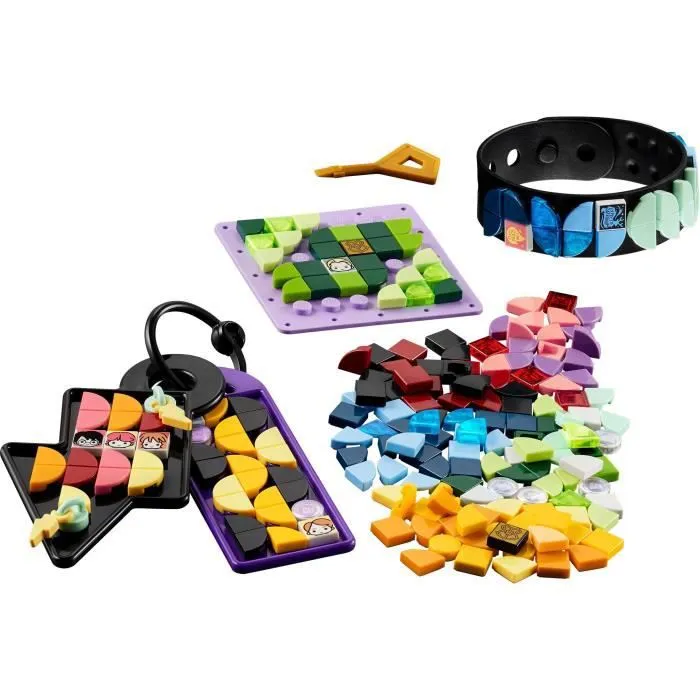 LEGO® DOTS - Ensemble d’Accessoires Poudlard - Harry Potter - 4 supports à personnaliser - 225 tuiles décorées-1