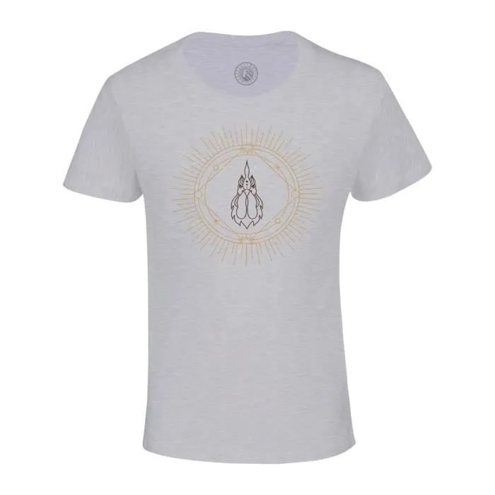 T-shirt Enfant Gris Coq Signe Astrologie Chinois Zodiaque Dessin Horoscope Animal-0