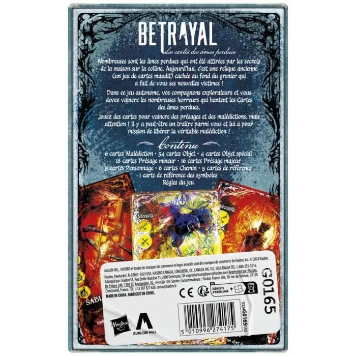 Betrayal Deck of Lost Souls, jeu de cartes coopératif à rôles secrets inspiré du tarot, Dès 12 ans-4