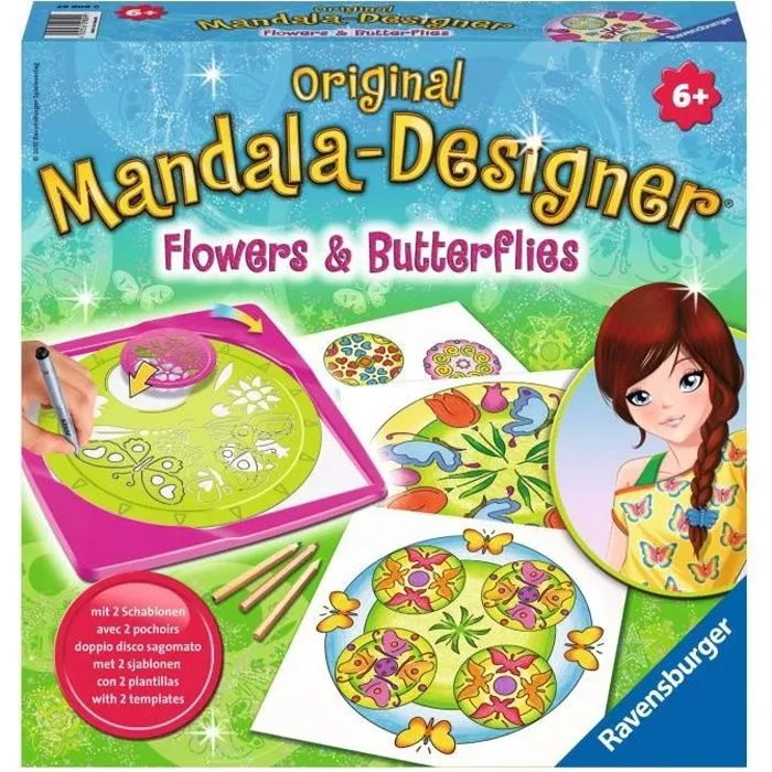 Mandala Designer - RAVENSBURGER - Flowers & Butterflies - Fille - A partir de 6 ans-0