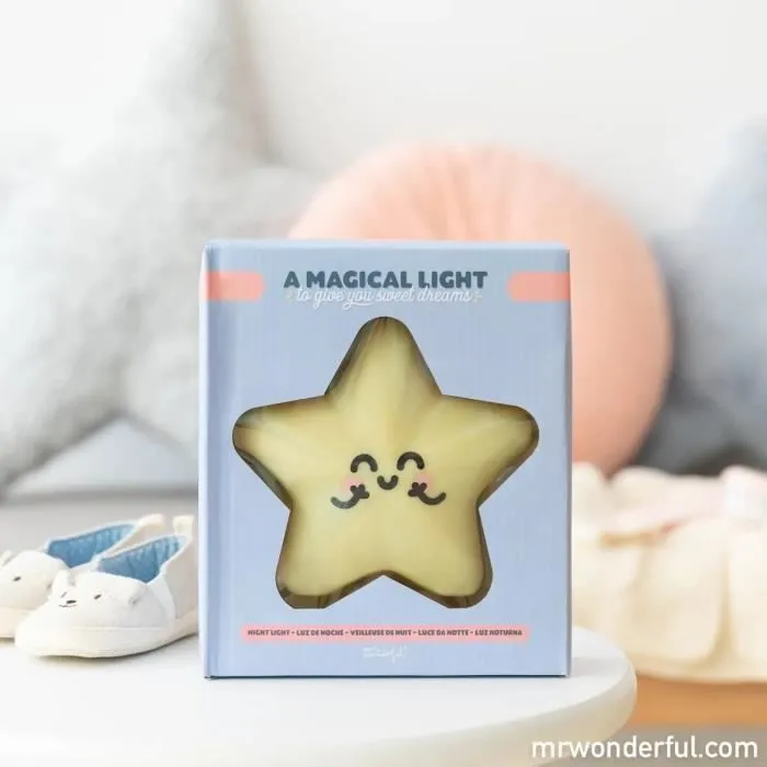 Veilleuse magique pour des rêves doux - étoile Mr. Wonderful - jaune - 9,5x13x9,5 cm-2