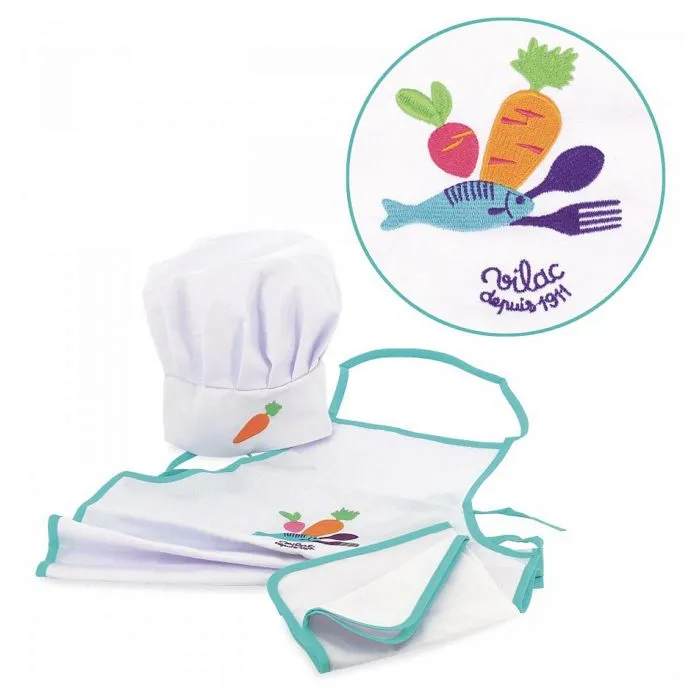 Panoplie de cuisinier 3 pièces - Vilac - Jeu de rôle pour enfants - Bois - Blanc-3