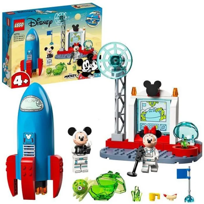 LEGO® 4+ 10774 Disney® La fusée spatiale de Mickey et Minnie Mouse Figurine Alien-0