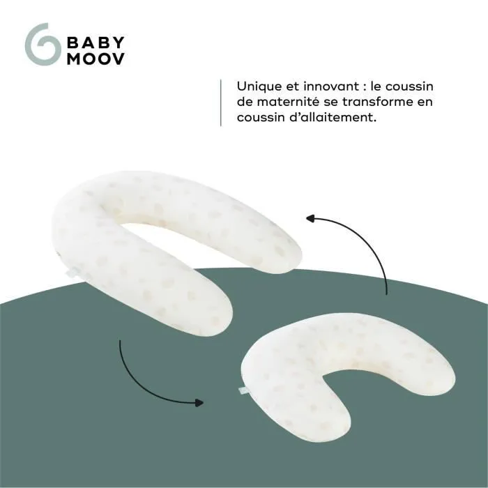 Babymoov B.LOVE 2 en 1 Petal Ecru Coussin de Maternité & Allaitement - Remplissage Microbilles ultra-fines - Certifié OEKO-TEX-2