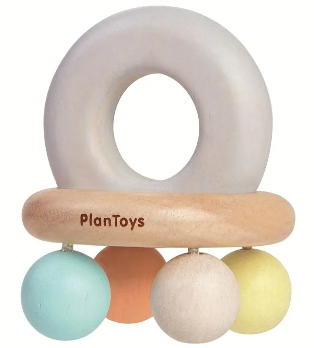 PLAN TOYS Hochet Cloche pastel-1