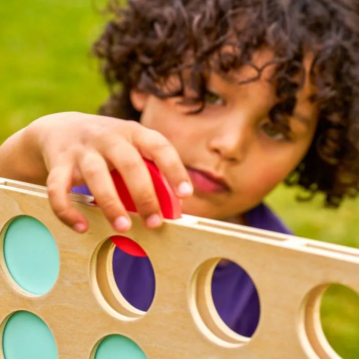 Jeu de société - Puissance 4 - Géant en Bois FSC® - 42 pions - Intérieur/Extérieur - 3 ans et plus-2
