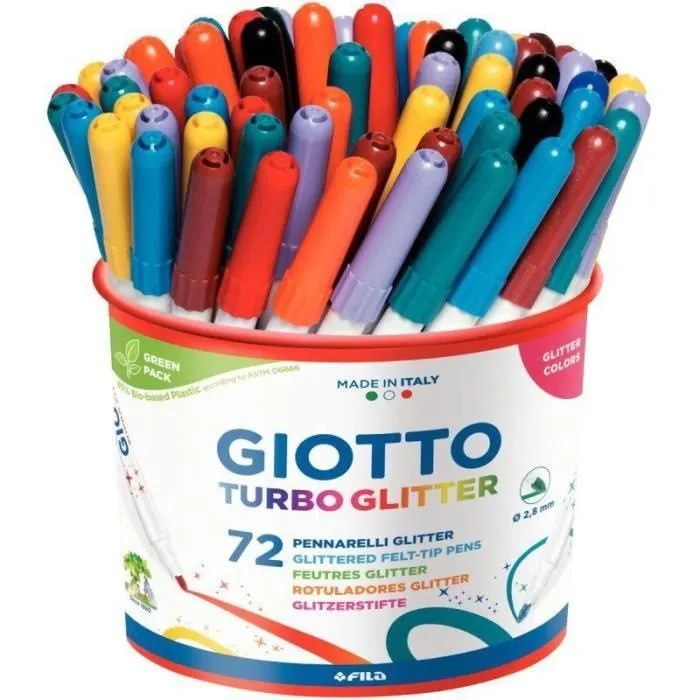 Pot de 72 feutres GIOTTO Turbo Glitter-0