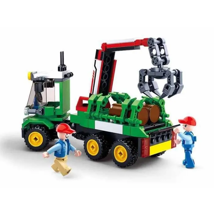 SLUBAN - Jeu Tracteur avec remorque et rondins - M38-B0778-2