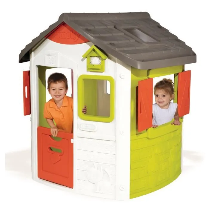 SMOBY Maison Neo Jura Lodge - Anti-UV - 115,4x12,3x132 cm - Possibilité d’ajouter de nombreux accessoires - Fabriqué en France-2