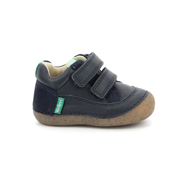 Bottillons - KICKERS - Sostankro - Cuir - Marine - Scratch-0