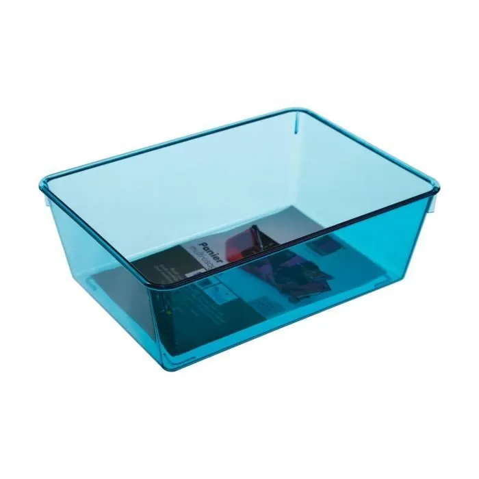 Bac de rangement coloré - FIVE - L18 x P12,8 x H6,5 cm - Polystyrène - Plastique - Résine-1