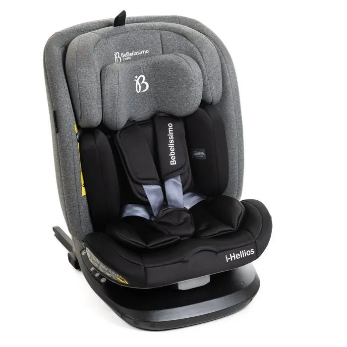 BEBELISSIMO - Siège auto Isofix - pivotant 360 ° -  40-150cm - (0-36kg) - Hellios  - gris / noir- R129 i-size-4