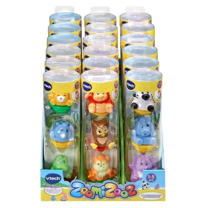 Jouet culbuto VTECH - Tube Trio Animaux ZoomiZooz - 1 à 5 ans-1