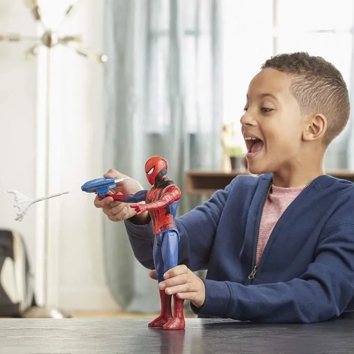 Figurine Spider-Man Titan Hero Series Blast Gear de 30 cm avec lanceur et projectile-5