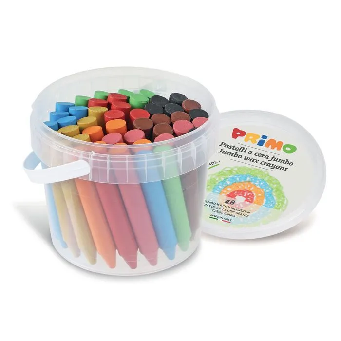 Sceau de 48 gros crayons à la cire-0
