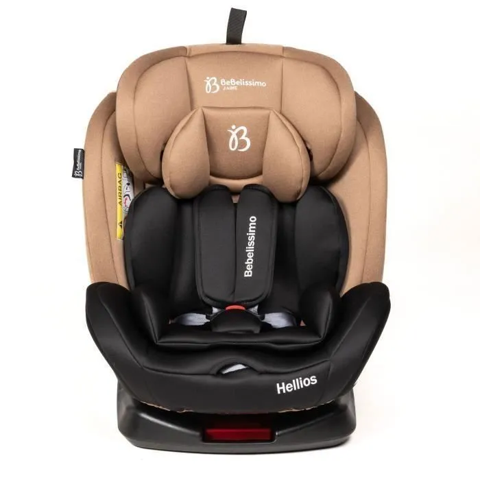 BEBELISSIMO - Siège auto Isofix - pivotant 360 ° -  40-150cm - (0-36kg) - Hellios  - beige/noir- R129 i-size-1