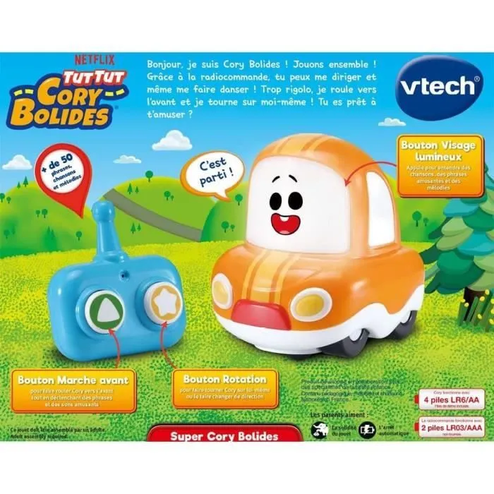 Bolide radiocommandé - VTECH - Super Cory Bolides Radiocommandé - Enfant - Orange et bleu-6