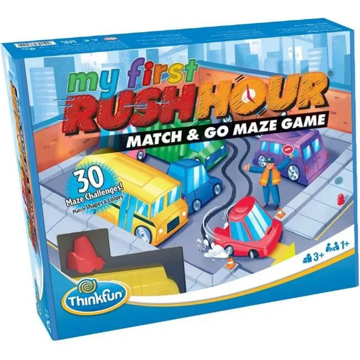 Rush Hour My First - Ravensburger - Casse-tête Think Fun - 30 défis 3 niveaux - Dès 3 ans - Français inclus-0