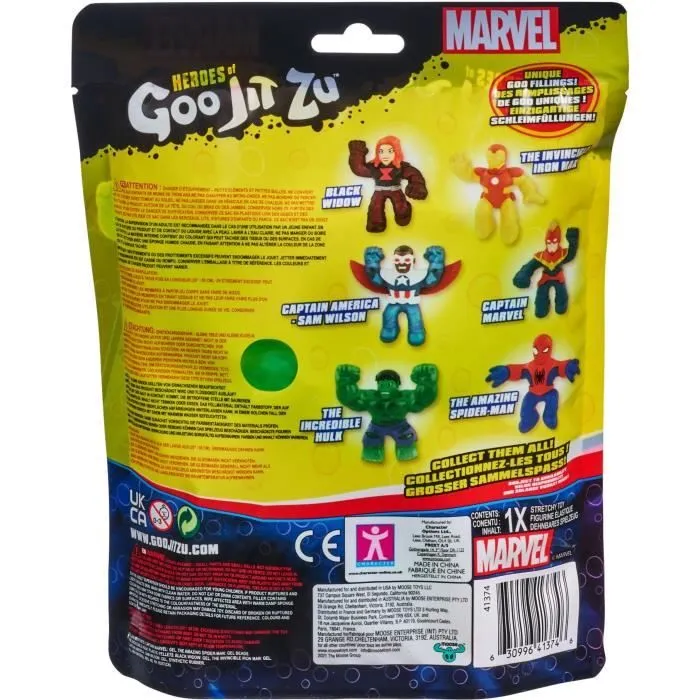 Figurine Hulk S3 - MOOSE TOYS - 11 cm - Goo Jit Zu Marvel - Vert et bleu-3
