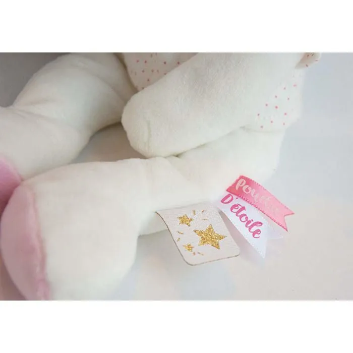 Jouet en peluche - DOUDOU ET COMPAGNIE - Lapin Fleurs - Pantin - Mixte - Blanc - Non-3