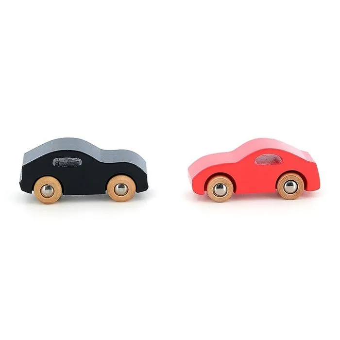 Vilac - Coffret de 4 voitures en bois Super cars-5