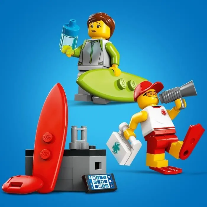 LEGO City 60453 Le véhicule de secours de la plage - Jouet dès 6 ans avec un requin-5