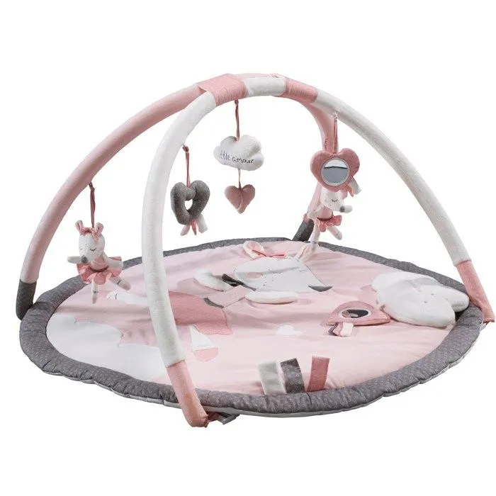 Tapis d'éveil - Lilibelle - Rose - Diamètre 100cm - Multi-activités-0